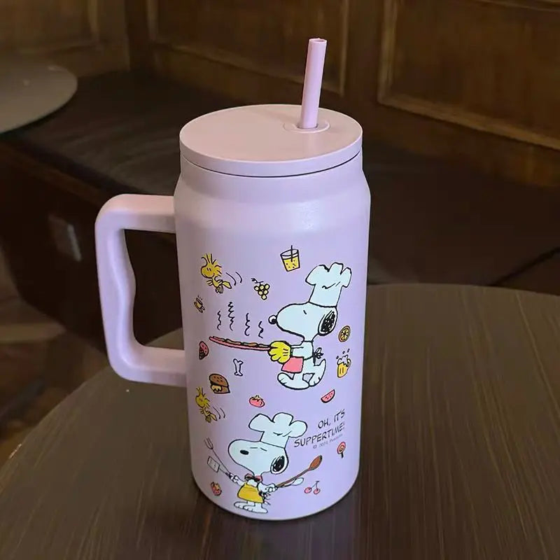 Insulated Stainless Steel Water Cup Straw 2025 Snoopy Cup