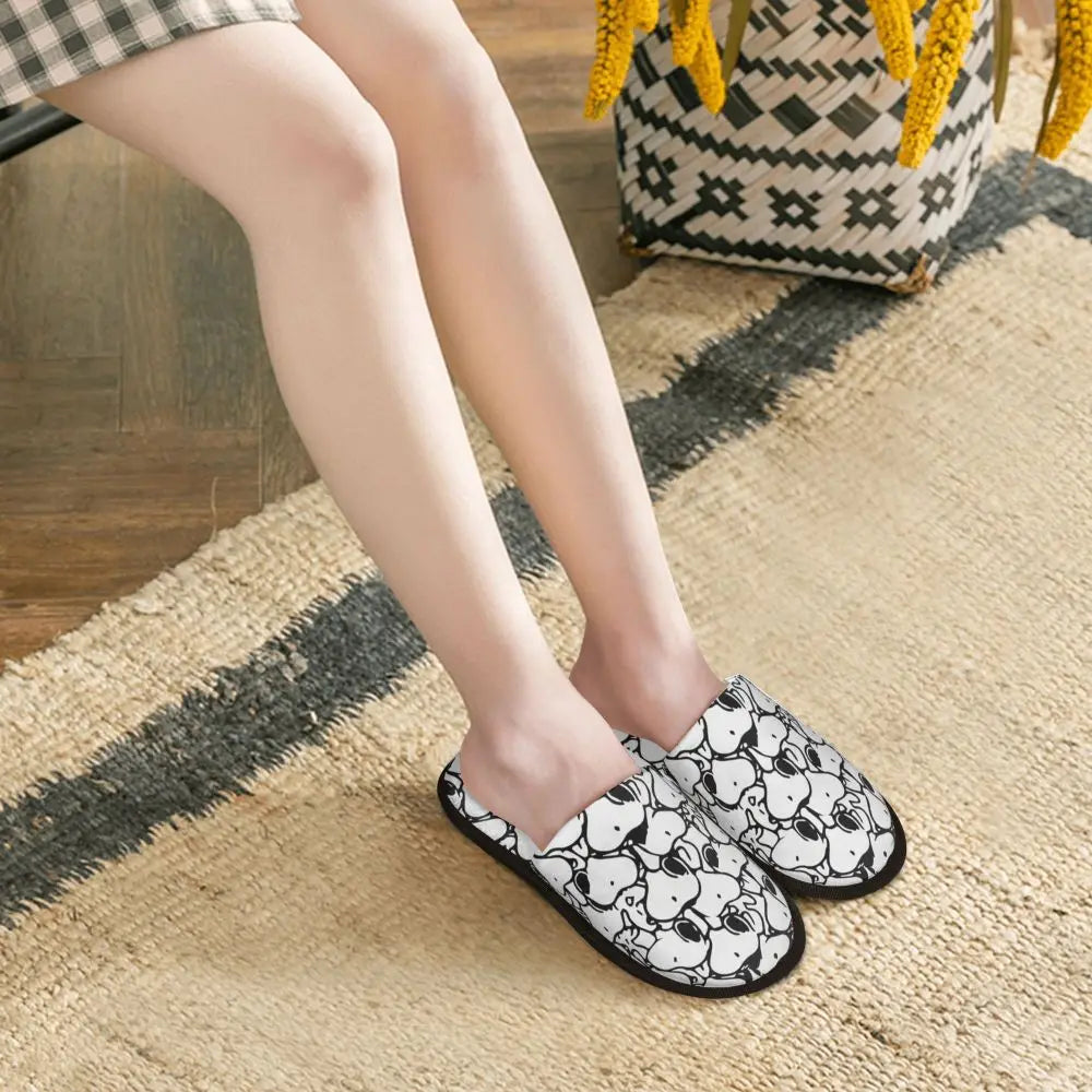 Custom Snoopys Collage Slippers for Bathroom Snoopy Slippers