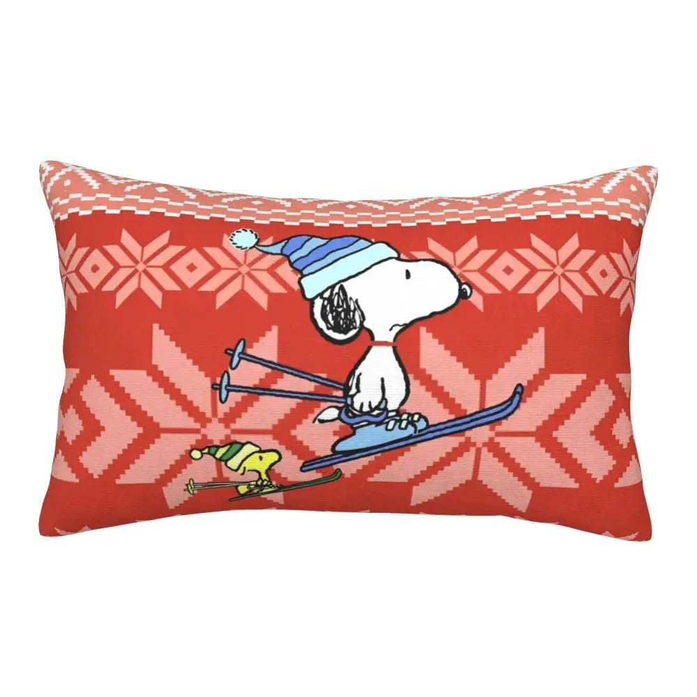 Cute Pillowcase 18in Square Red Snoopy Pillow