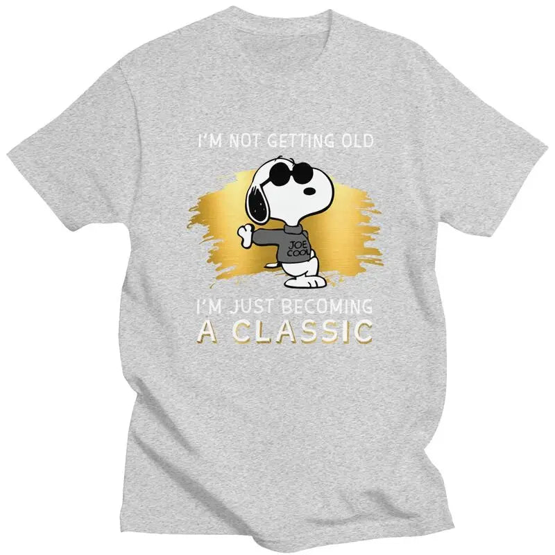 Men's Graphic Cotton T Shirt Not Getting Old Snoopy Shirt