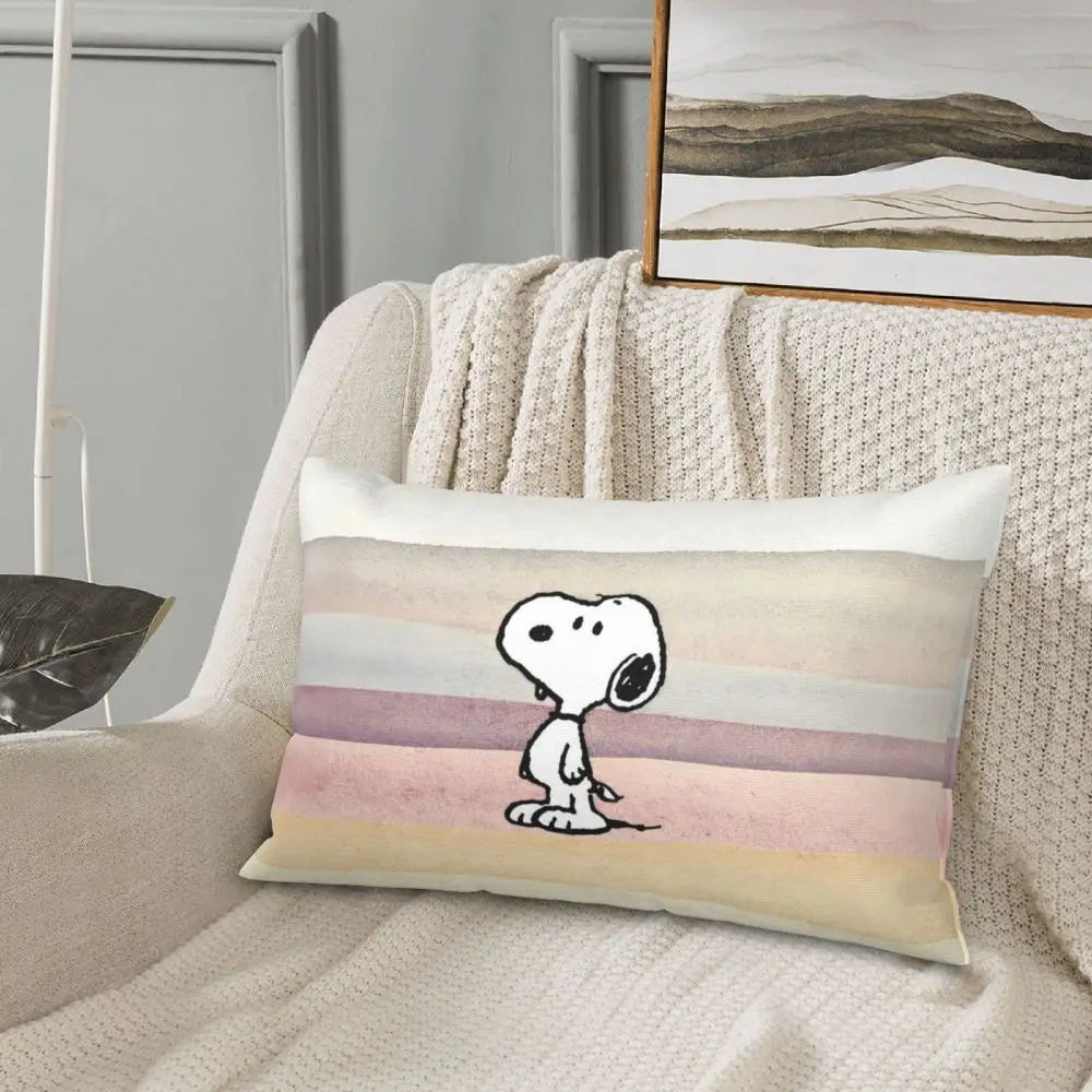 Cute Pillowcase 18in Square Red Snoopy Pillow
