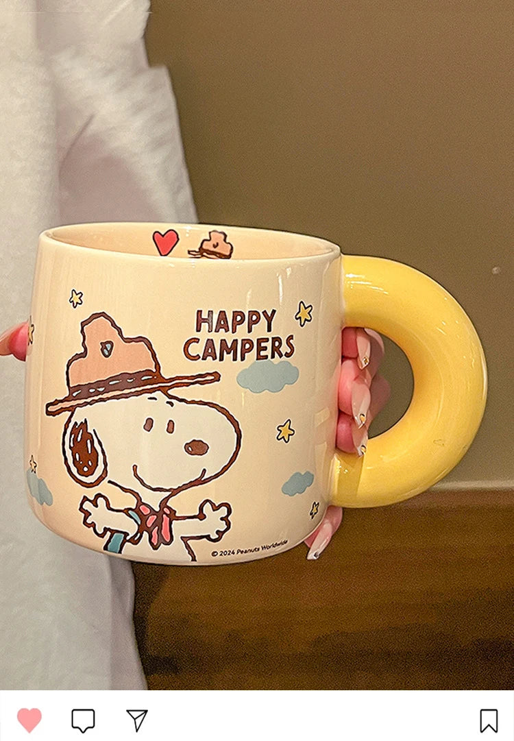 460ML Graduation Ceramic Mug Snoopy Cup