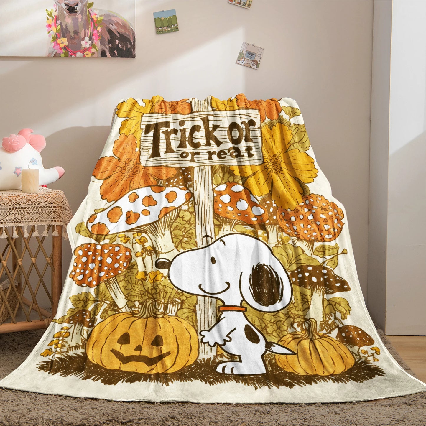 Halloween Snoopy Flannel Blanket HMT11 Snoopy Blanket