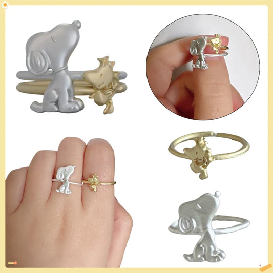 Adjustable Snoopy Alloy Ring