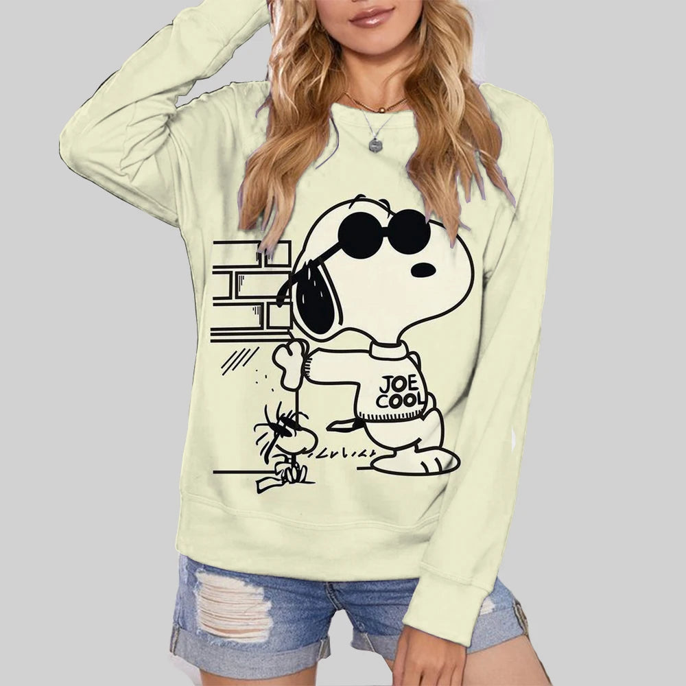 Cute Snoopy Print Womens Oversize Hoodie Snoopy Hoodie