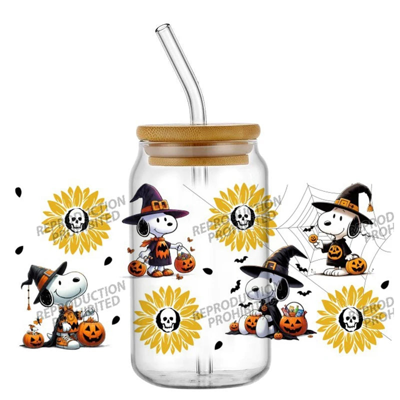 16oz Snoopy Cup UV DTF Transfer Waterproof Snoopy Cup