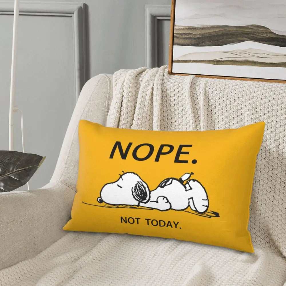 Cute Pillowcase 18in Square Red Snoopy Pillow