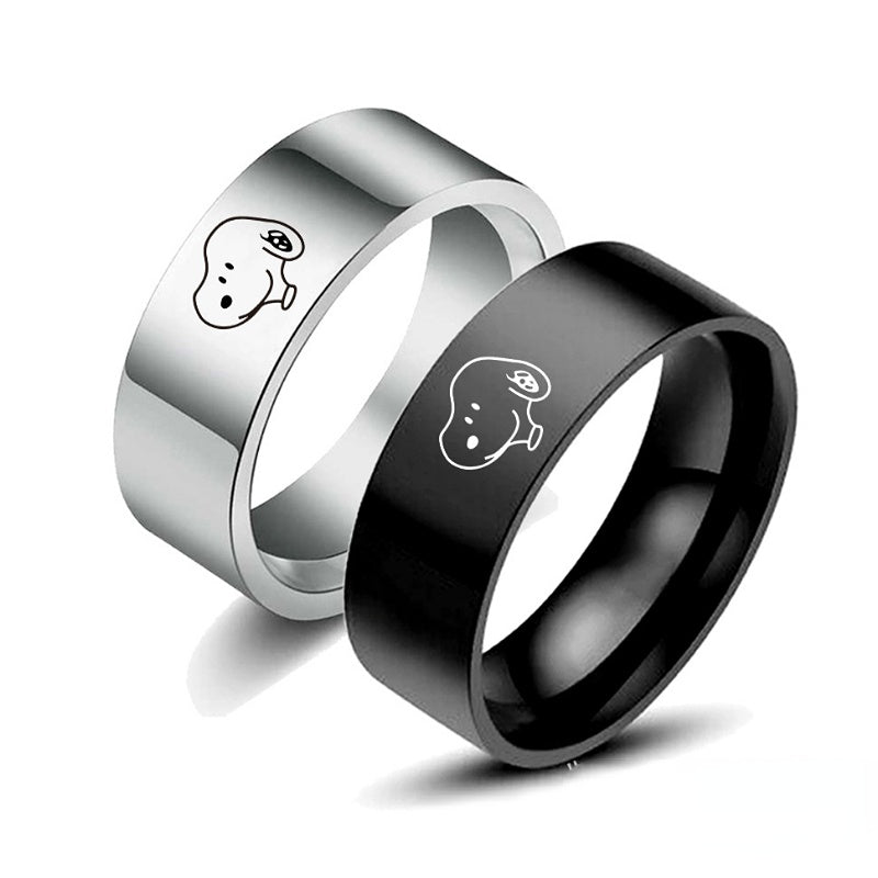 Titanium Alloy Ring Cartoon Gift Cute Snoopy Ring
