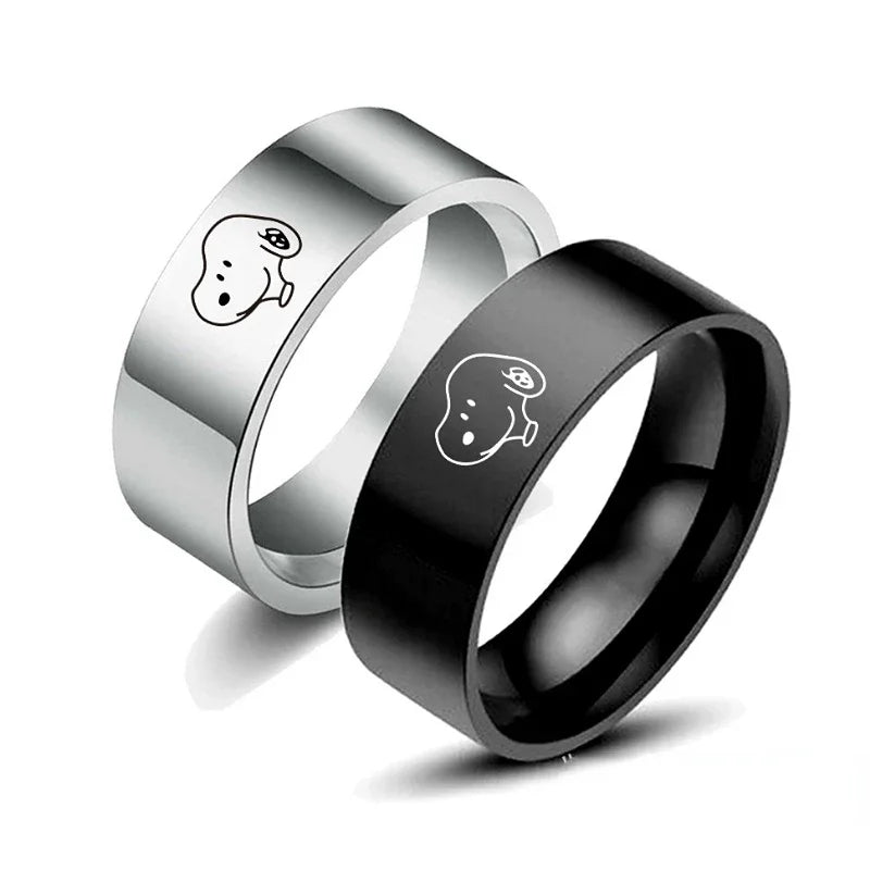 Titanium Alloy Ring Cartoon Gift Cute Snoopy Ring