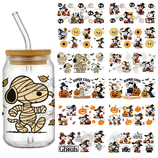 16oz Snoopy Cup UV DTF Transfer Waterproof Snoopy Cup