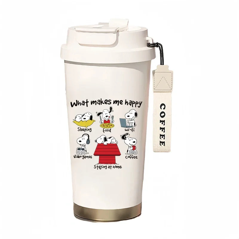 500ml Thermos Bottle Portable Snoopy Cup