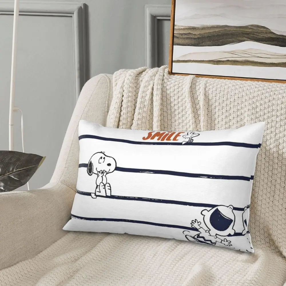 Cute Pillowcase 18in Square Red Snoopy Pillow