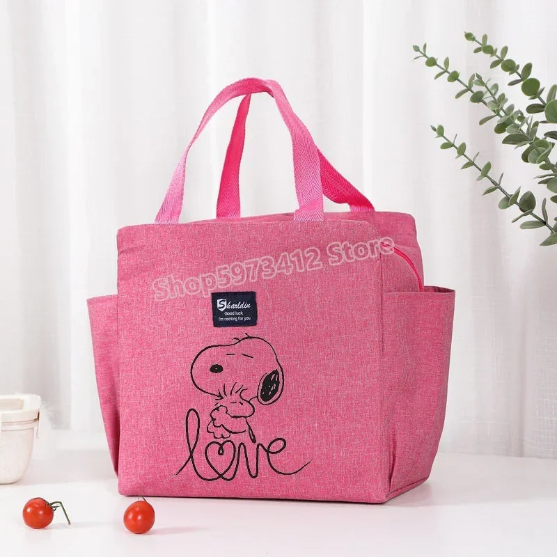 Snoopy Backpack Insulated Lunch Bag Bento Pack Ice Pack