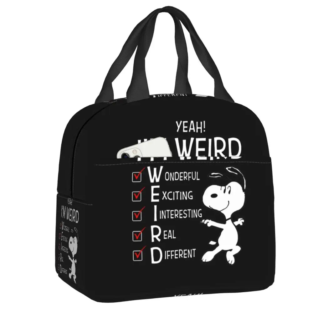 Snoopy Backpack Halloween Insulated Lunch Bag 22x20x13cm