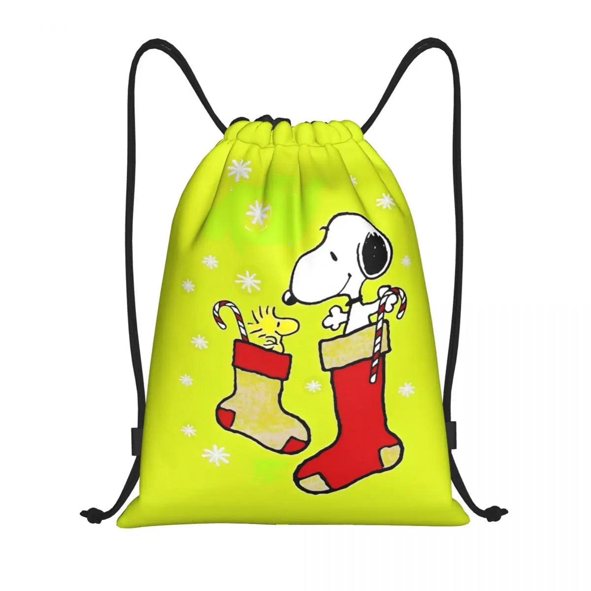 Snoopy Backpack Drawstring Sack Christmas Polyester