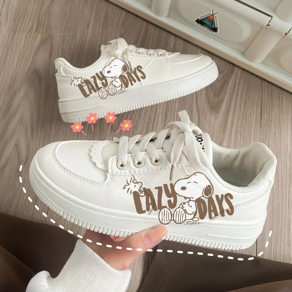 Womens Light Running Shoes Breathable Slip On Snoopy Shoes