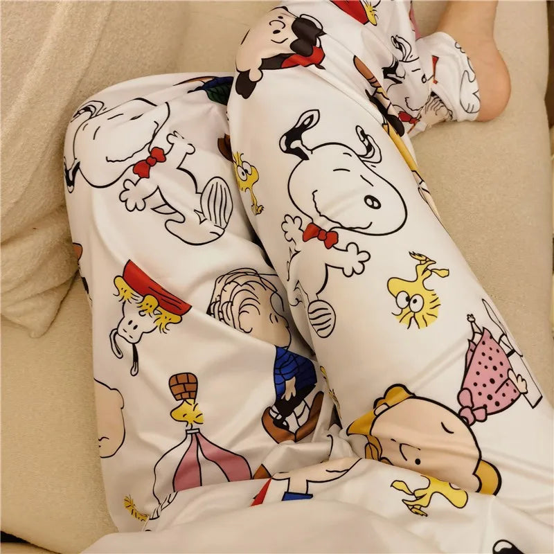 Pajama Pants Women Casual Home Cozy Snoopy Pyjama