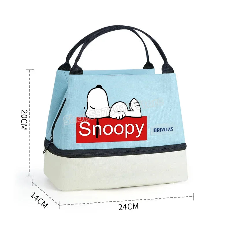 Snoopy Backpack Large Capacity Lunch Bags Insulated Cooler