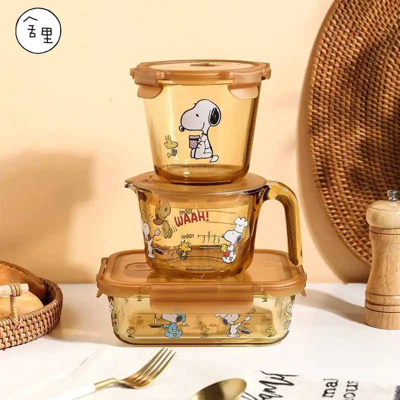 Snoopy Multi Layer Lunch Box Thermal Snoopy Luch Box