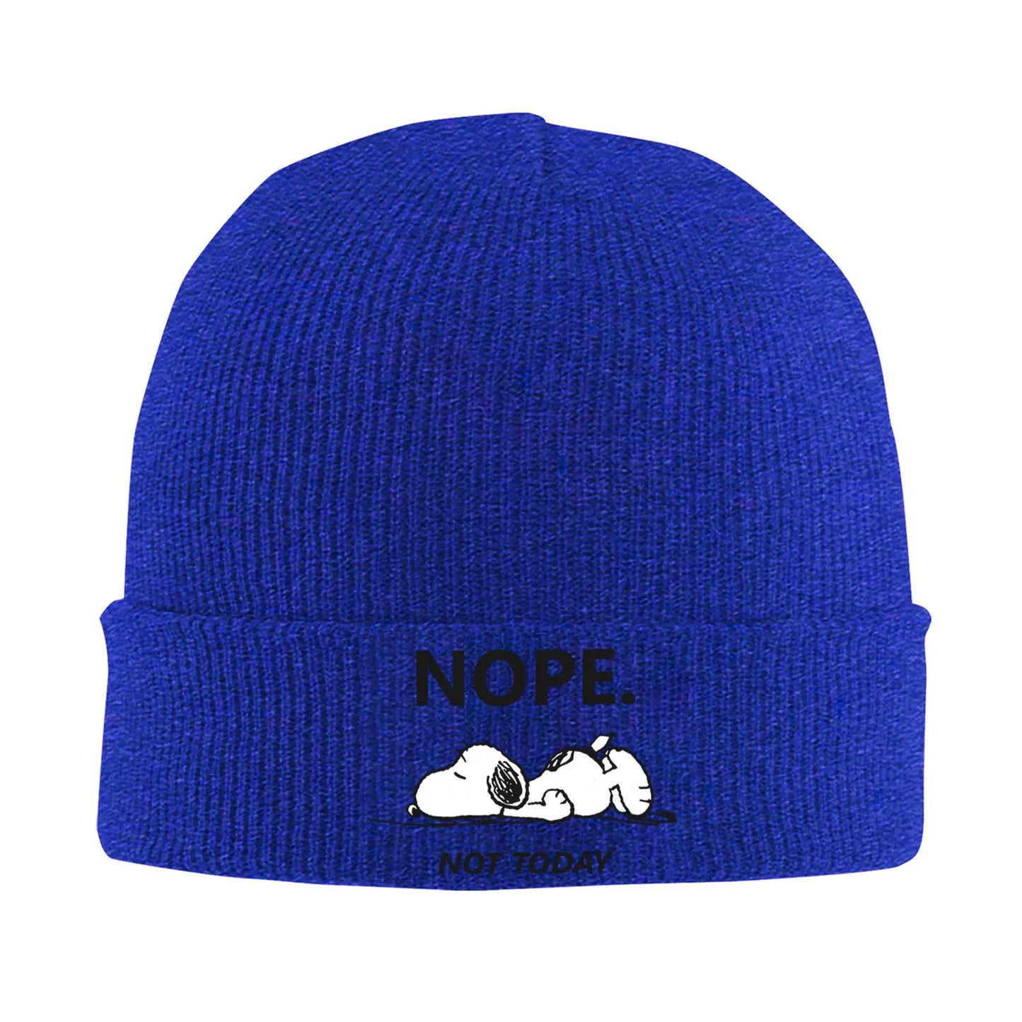 Not Today Knit Bonnet Snoopy Hat