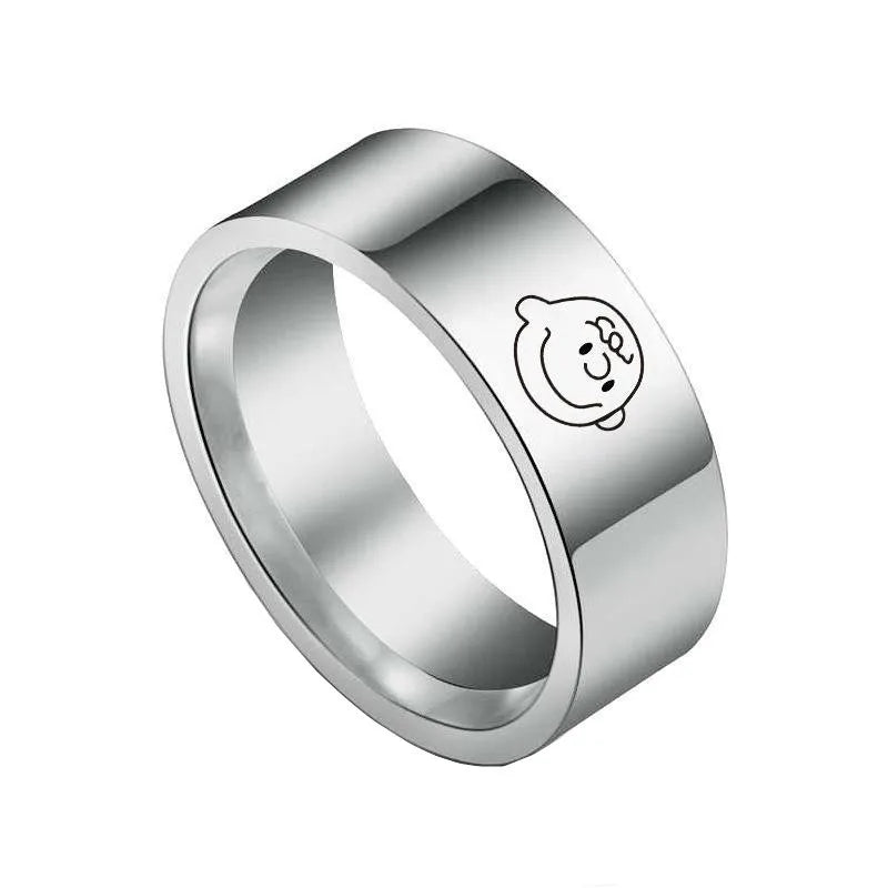 Titanium Alloy Ring Cartoon Gift Cute Snoopy Ring