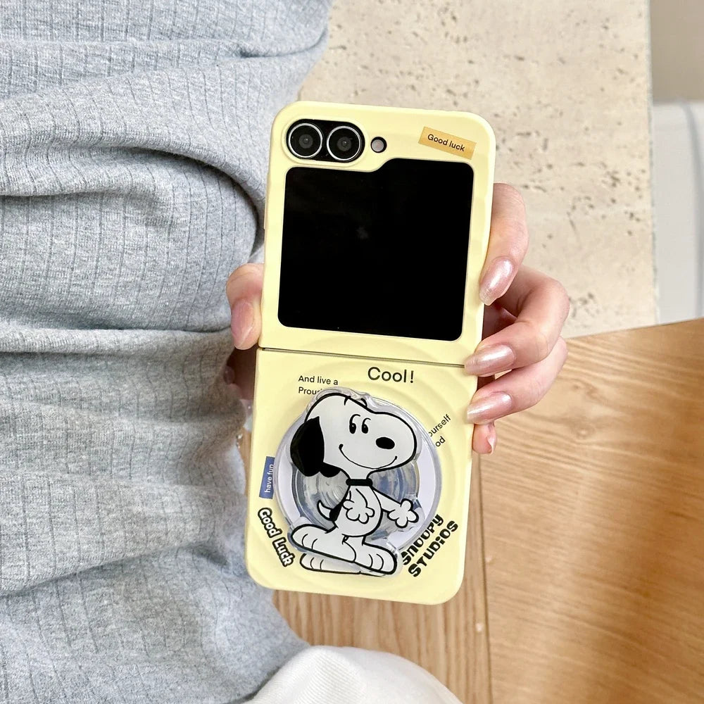 Magnetic Holder Case For Samsung Snoopy Phone Case