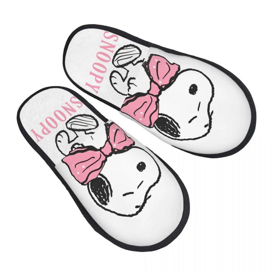 Pink Slippers Winter Edition Snoopy Shoes