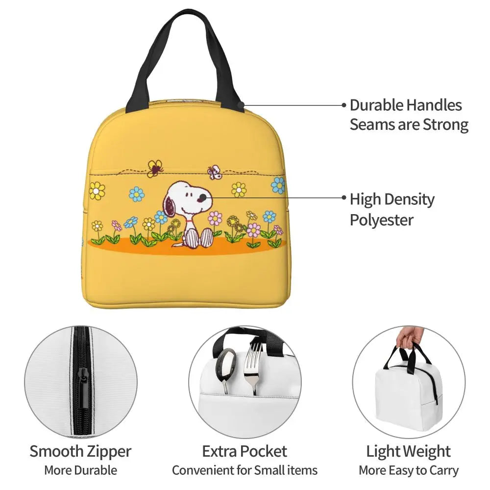 Snoopy Backpack Halloween Insulated Lunch Bag 22x20x13cm