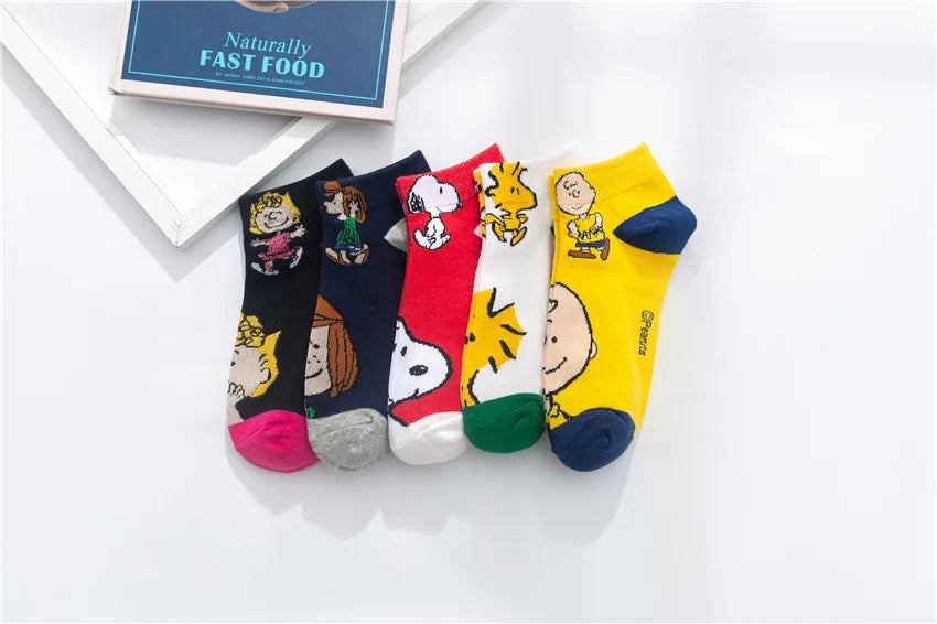 Low Tube Socks Women Men Cute Snoopy Socks