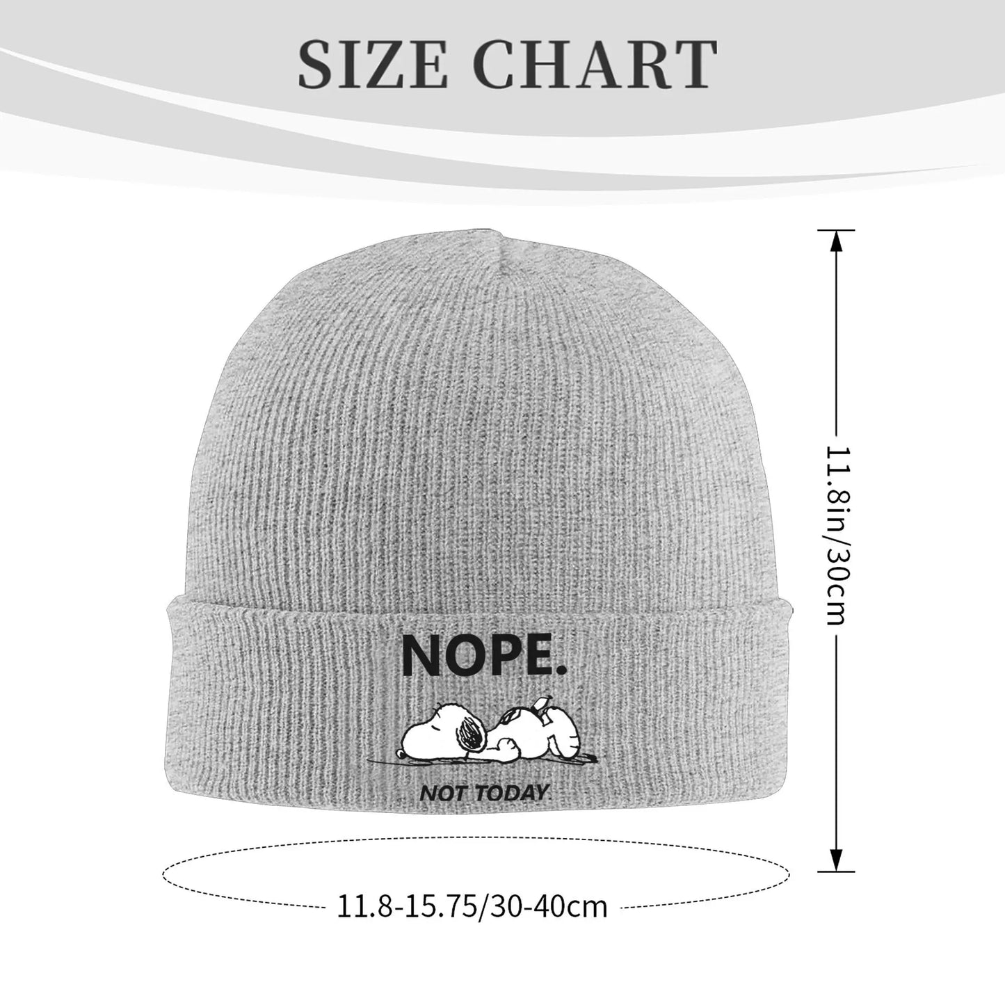 Not Today Knit Bonnet Snoopy Hat