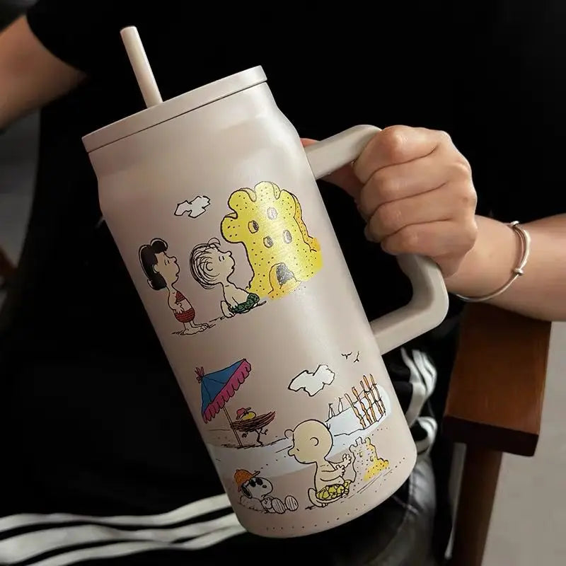Insulated Stainless Steel Water Cup Straw 2025 Snoopy Cup