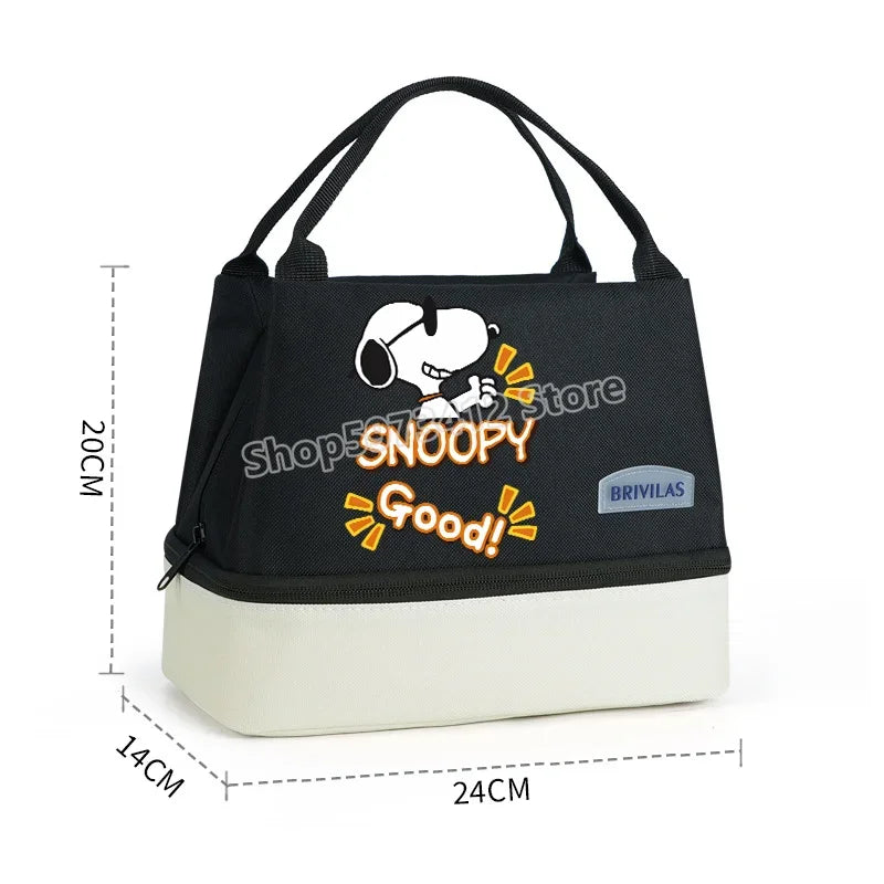 Snoopy Backpack Large Capacity Lunch Bags Insulated Cooler