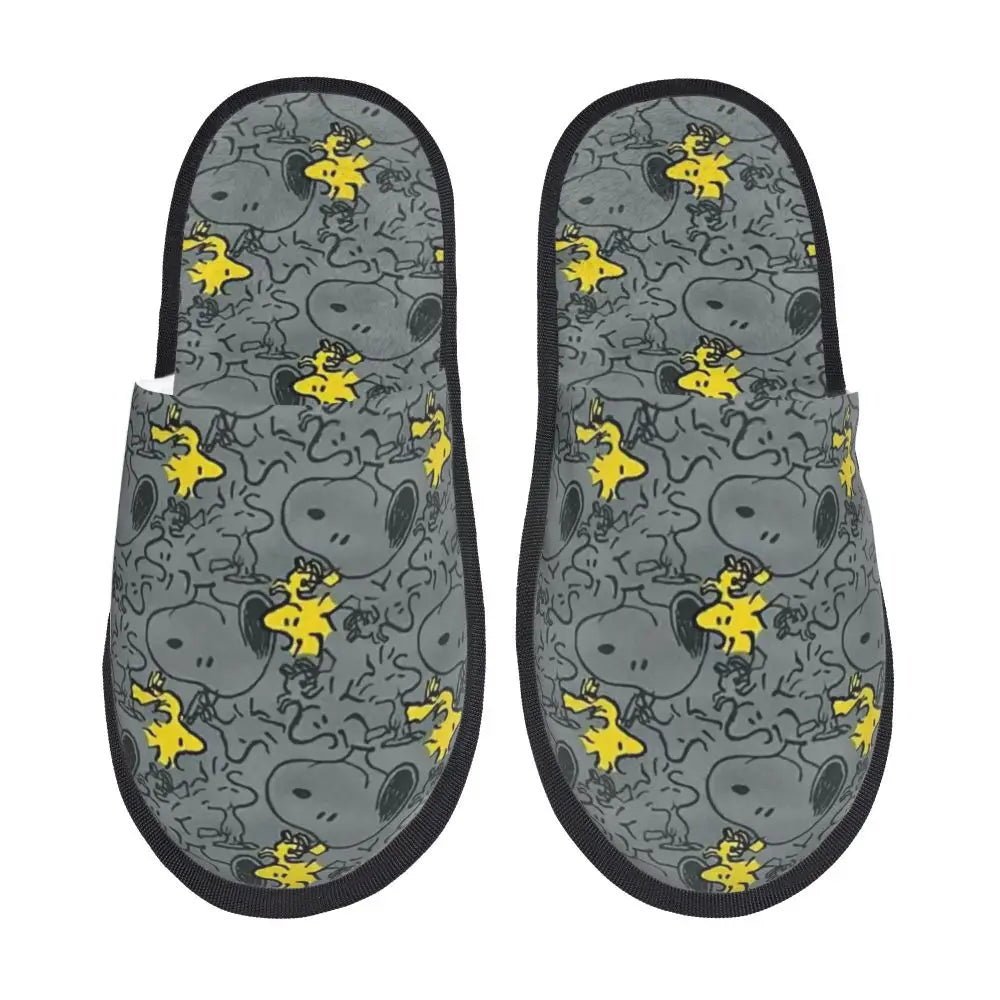 Custom Snoopys Collage Slippers for Bathroom Snoopy Slippers