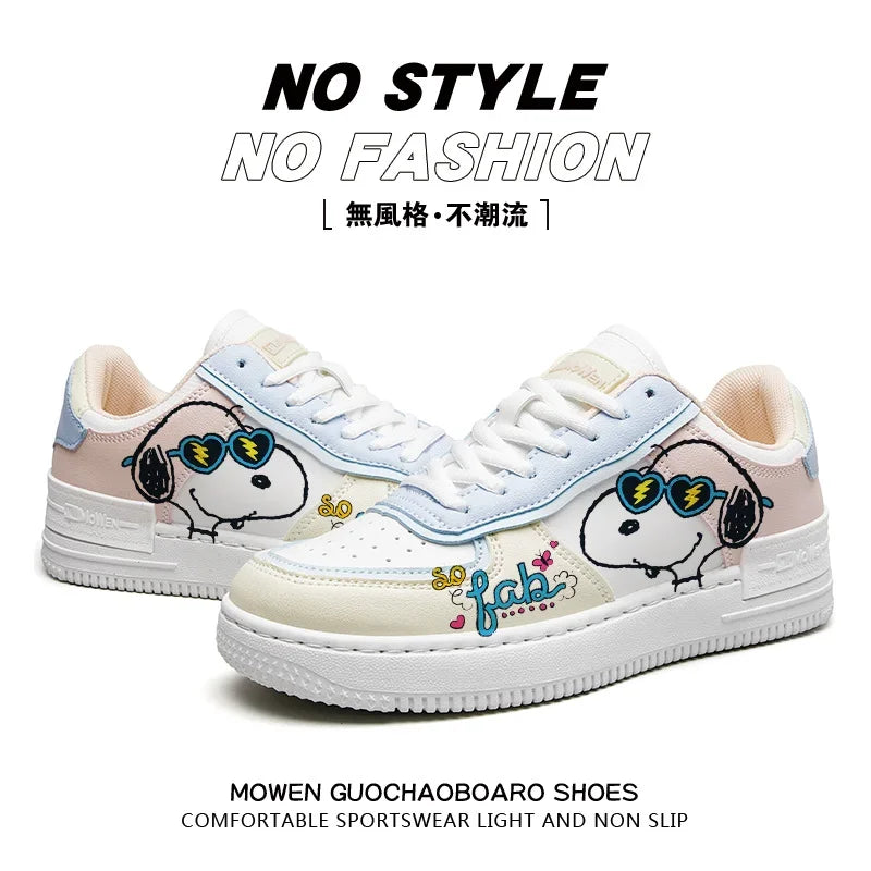 Womens Light Running Shoes Breathable Slip On Snoopy Shoes