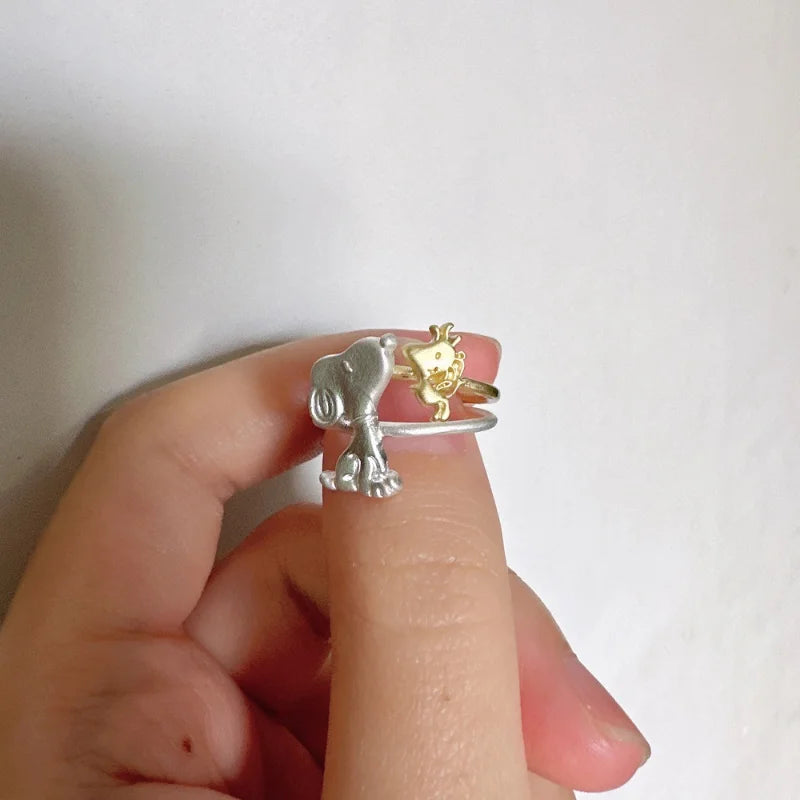 Adjustable Snoopy Alloy Ring