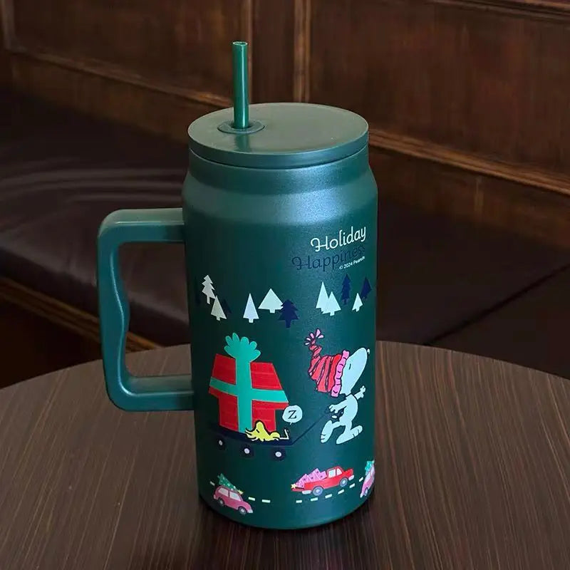 Insulated Stainless Steel Water Cup Straw 2025 Snoopy Cup
