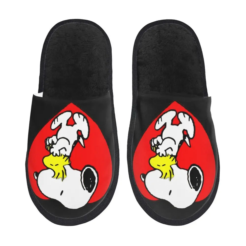 Custom Snoopys Collage Slippers for Bathroom Snoopy Slippers