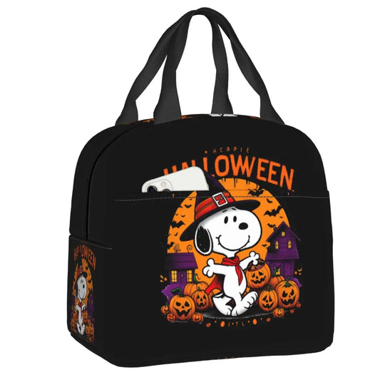 Snoopy Backpack Halloween Insulated Lunch Bag 22x20x13cm