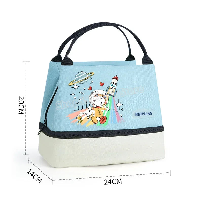 Snoopy Backpack Large Capacity Lunch Bags Insulated Cooler