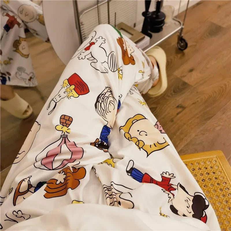 Pajama Pants Women Casual Home Cozy Snoopy Pyjama