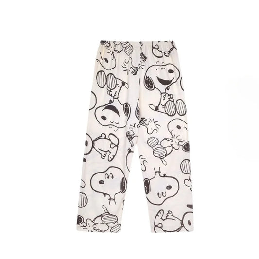 Snoopy Pajama Pants Wide Leg Snoopy Pyjama