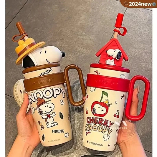 800ml 304 Stainless Steel Insulated Cup Cartoon Snoopy Cup