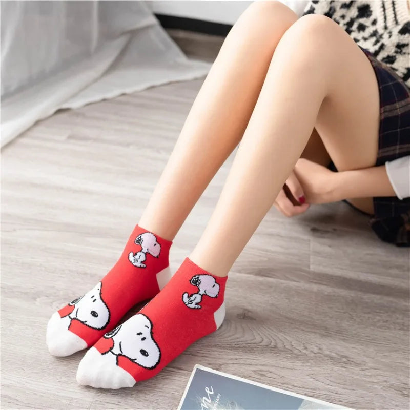 Low Tube Socks Women Men Cute Snoopy Socks