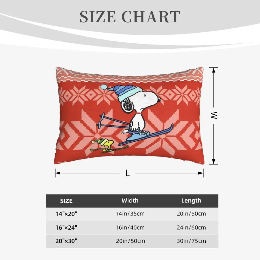 Cute Pillowcase 18in Square Red Snoopy Pillow