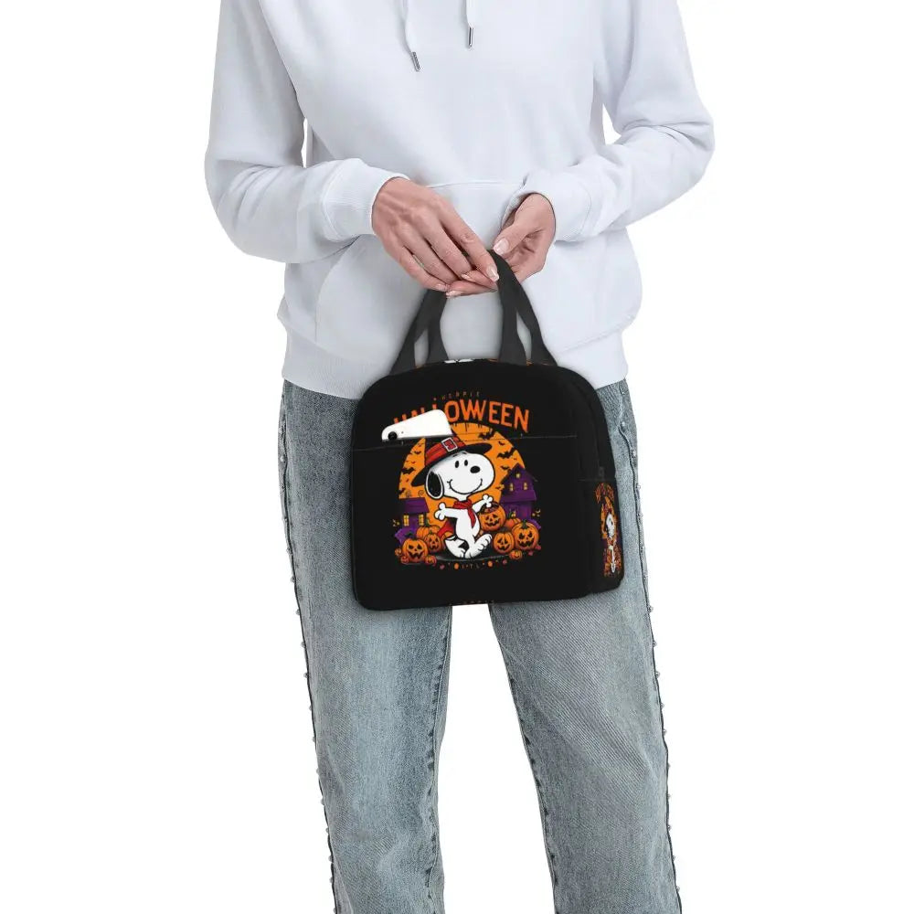 Snoopy Backpack Halloween Insulated Lunch Bag 22x20x13cm