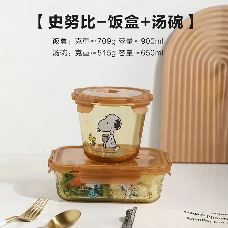 Snoopy Multi Layer Lunch Box Thermal Snoopy Luch Box