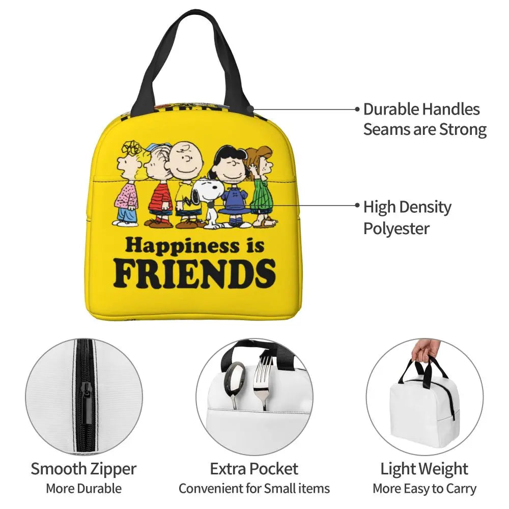 Snoopy Backpack Halloween Insulated Lunch Bag 22x20x13cm