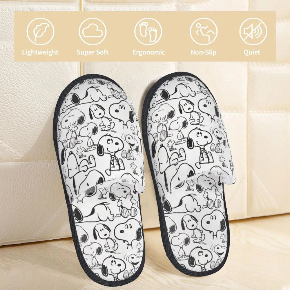 Custom Snoopys Collage Slippers for Bathroom Snoopy Slippers