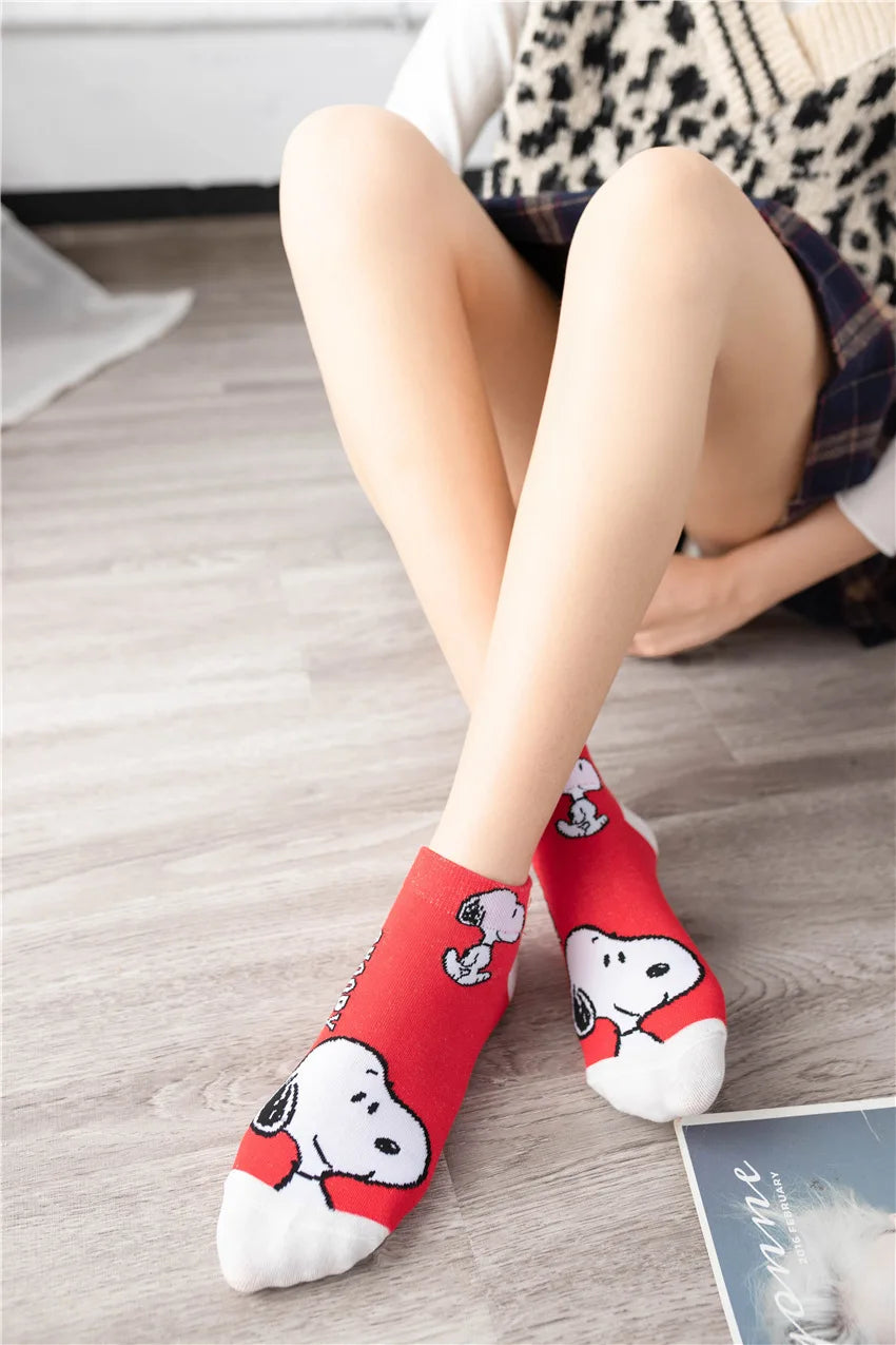 Low Tube Socks Women Men Cute Snoopy Socks