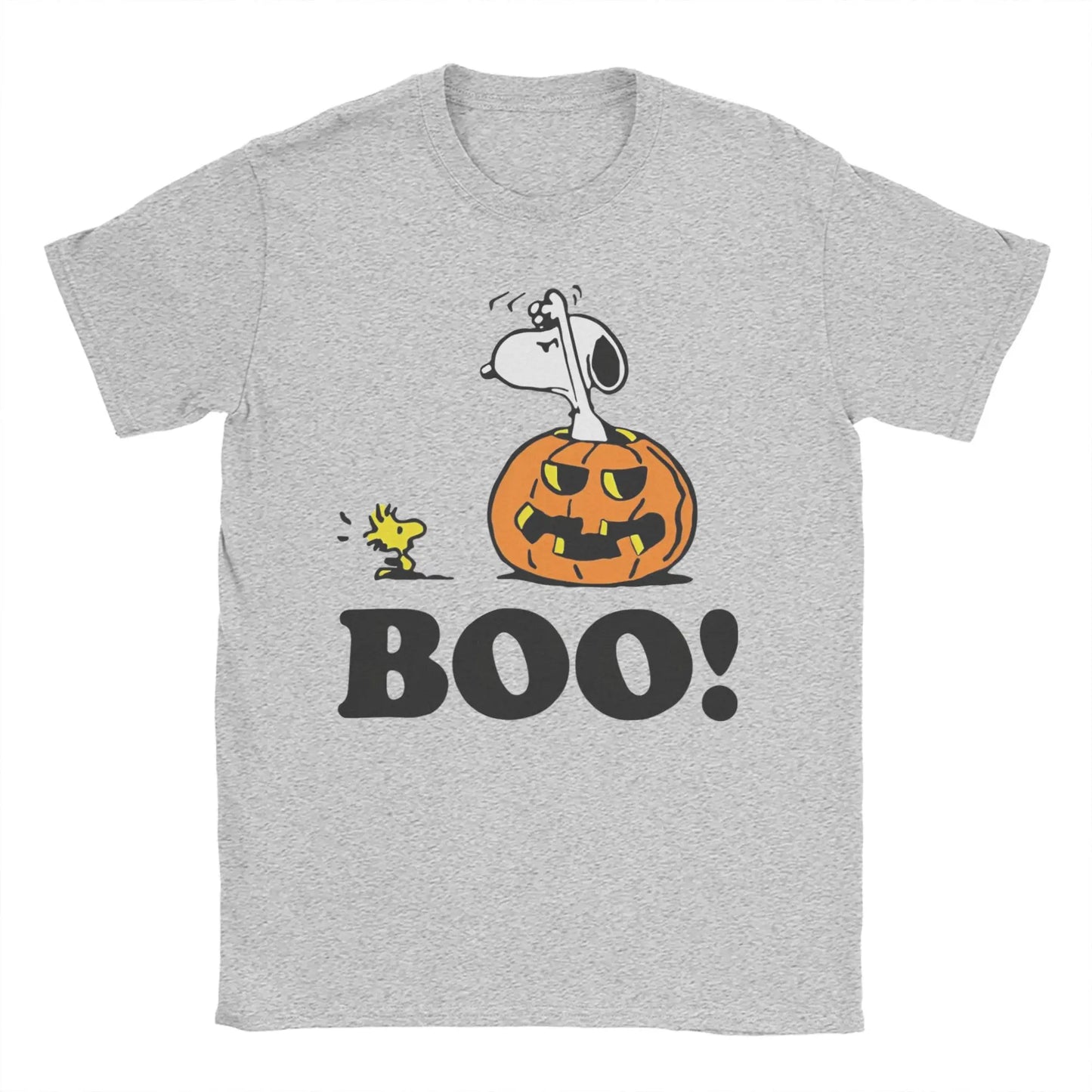 Halloween Pumpkin "Boo!" Graphic Cotton Tee Unisex Snoopy Shirt